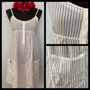 Nautical blue & white, Sundress NWOT- POOF EXCELLENCE, Size L